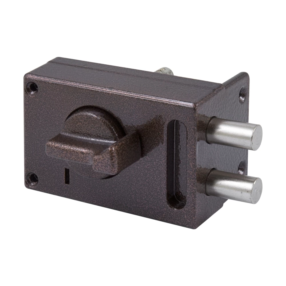 Фото Замок накладной цилиндровый ЗН1-М1 КМЗ медь, 5 кл.