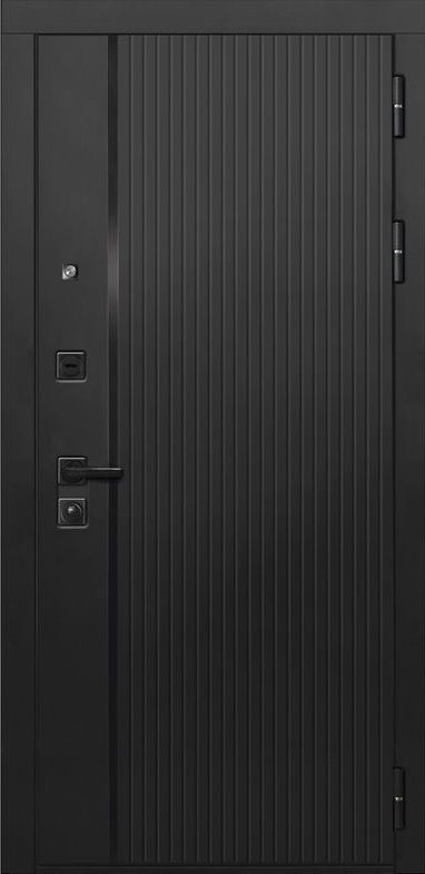 Входная дверь ДвериПРО L-45 СБ-1 (ст. белое, 16мм, капучино) DPRO196890 внешняя сторона