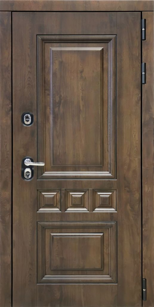 Входная дверь ДвериПРО Аура СБ-1 (ст. белое, 16мм, беленый дуб) DPRO198287 внешняя сторона